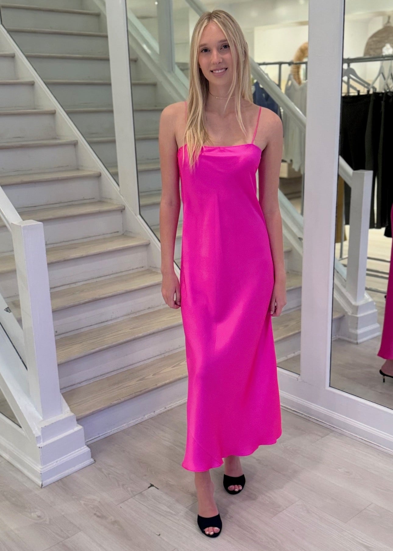 SQUARE NECK SLIP DRESS