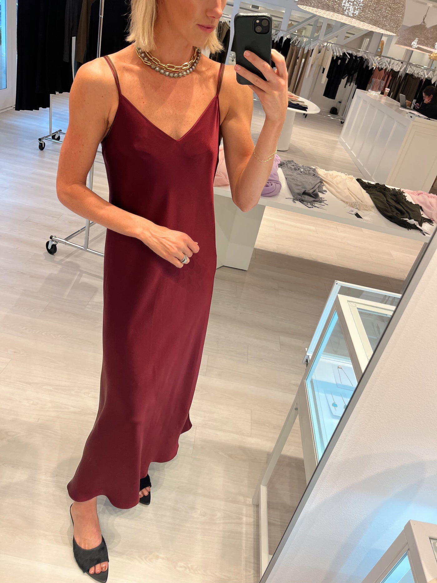 Silk Charmeuse Long Slip Dress