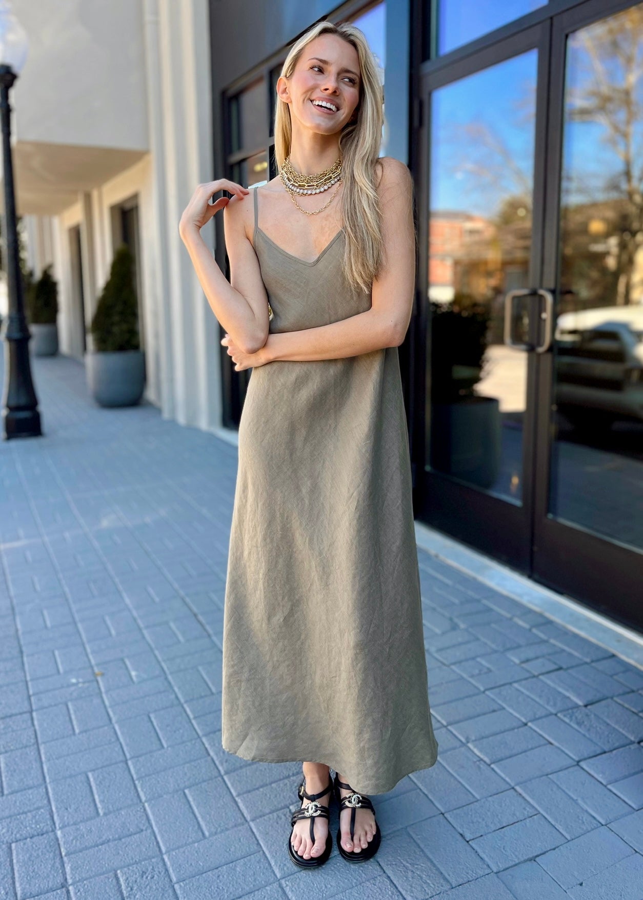 Linen Slip Dress
