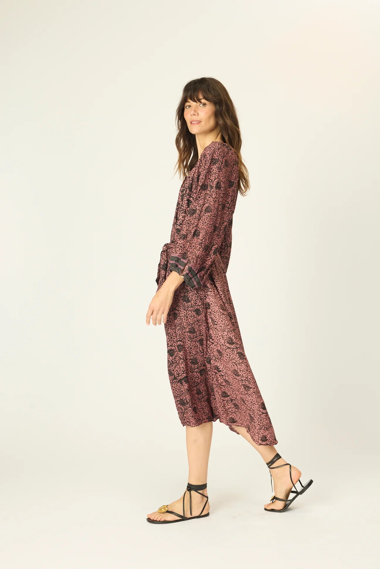 Alex Midi Dress with Sash