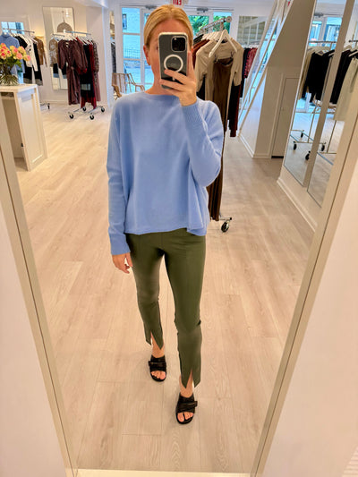 Cashmere Long Sleeve Cropped Crew