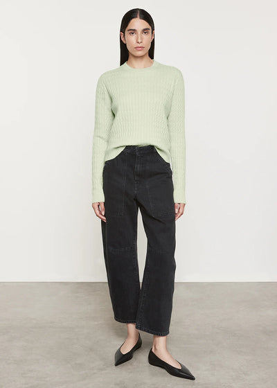 Powder Cashmere Knitted Crew