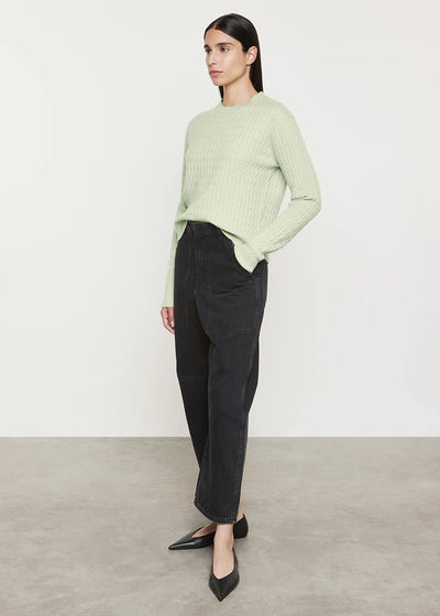 Powder Cashmere Knitted Crew