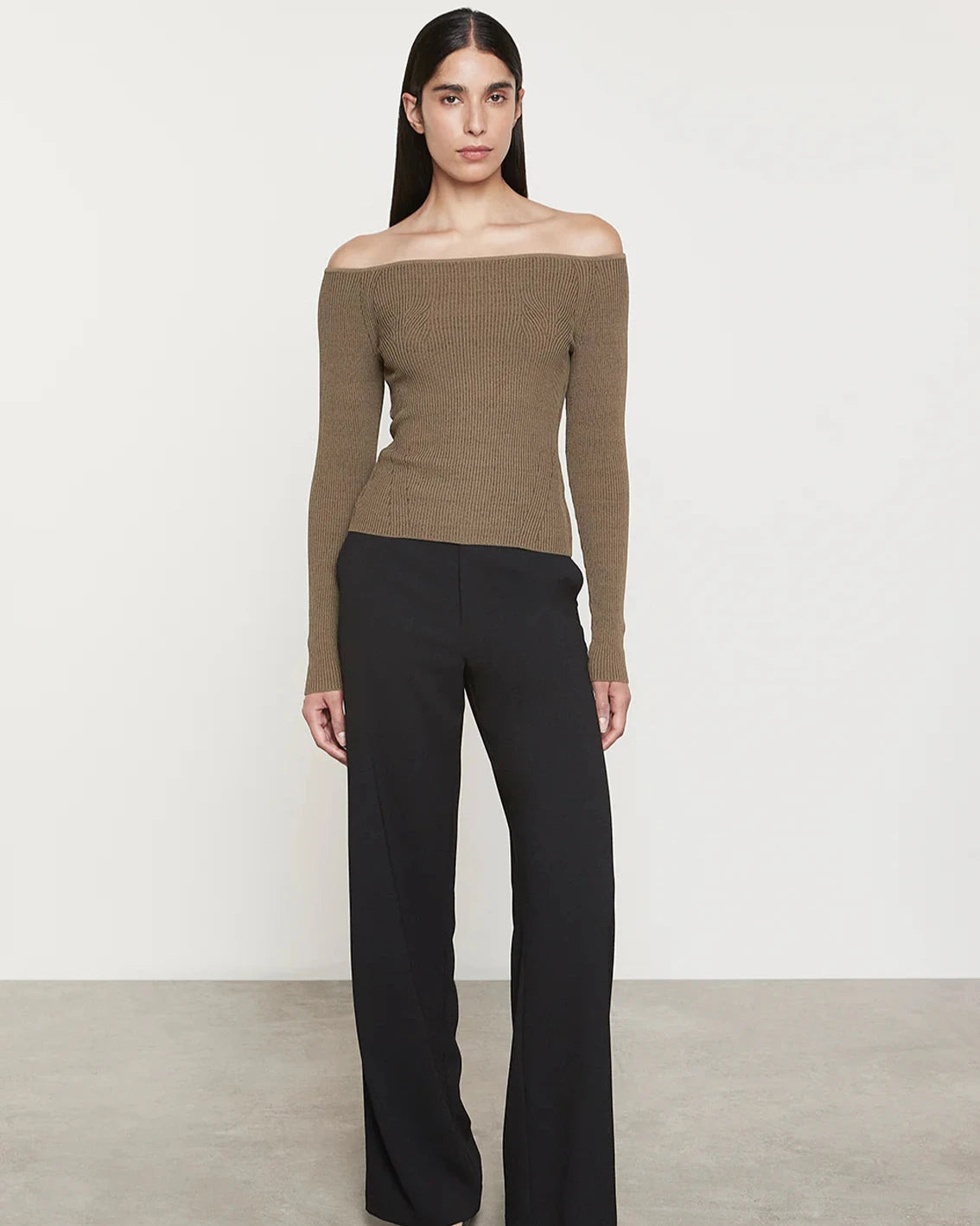 Viscose Sweater Off Shoulder Top