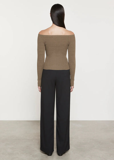 Viscose Sweater Off Shoulder Top