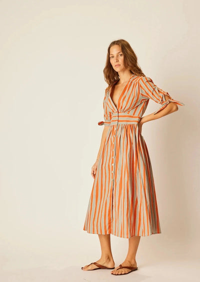 Layla Dress - Batik Stripe