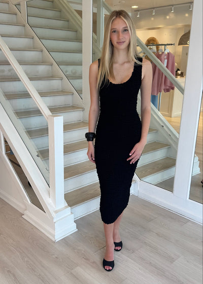 enza costa black dress ENZA COSTA SILK BLEND MAXI DRESS XSMALL