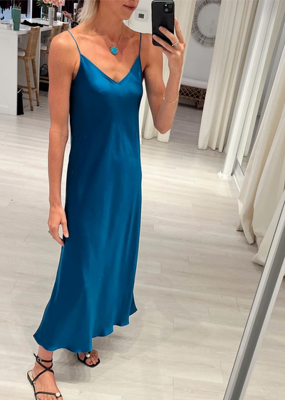 Silk Charmeuse Long Slip Dress