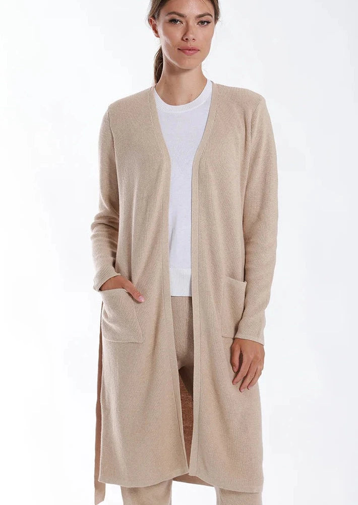 Cotton Cashmere Belted Cardigan