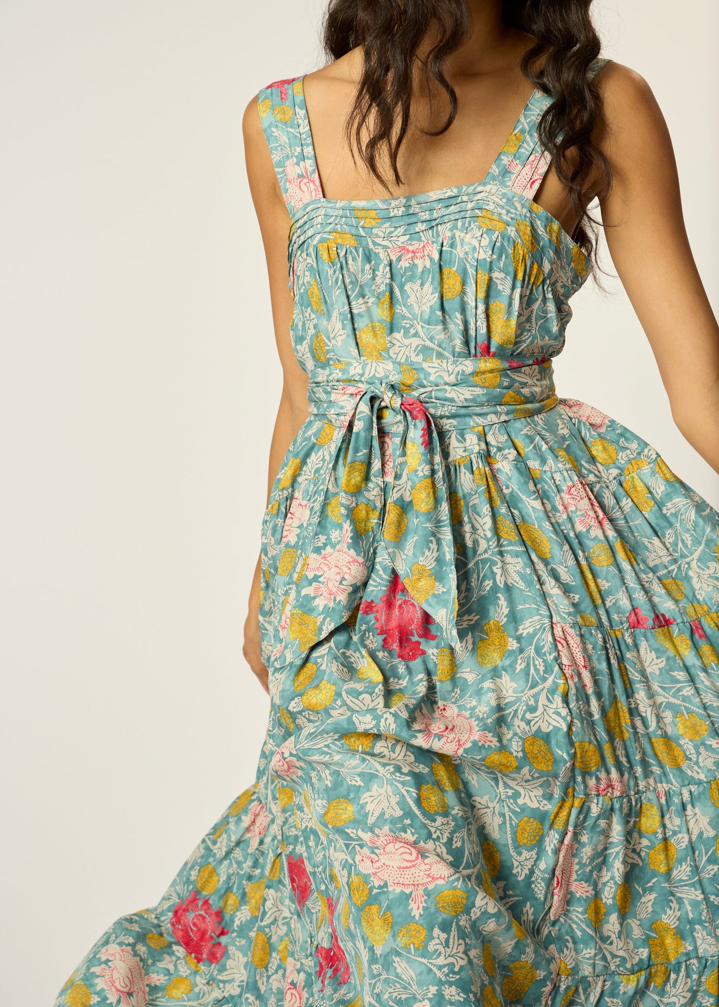 Jasmine Dress with Sash - Silk