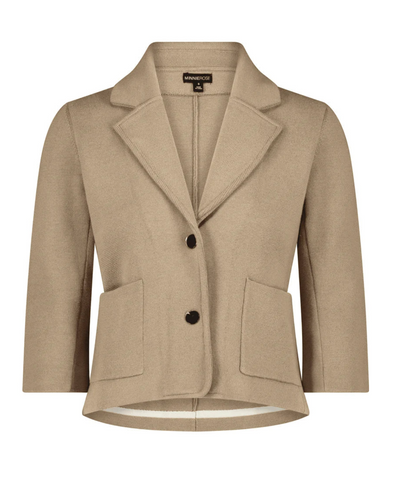 Cotton Blend Shrunken Blazer